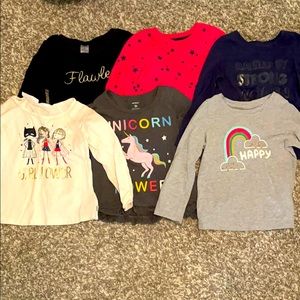 6- 3T toddler long sleeves tees